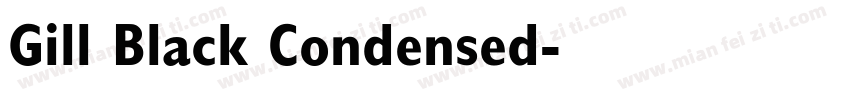 Gill Black Condensed字体转换